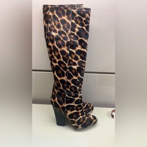 MADE IN ITALY Sebastian Milano leopard print high Heeled Boots